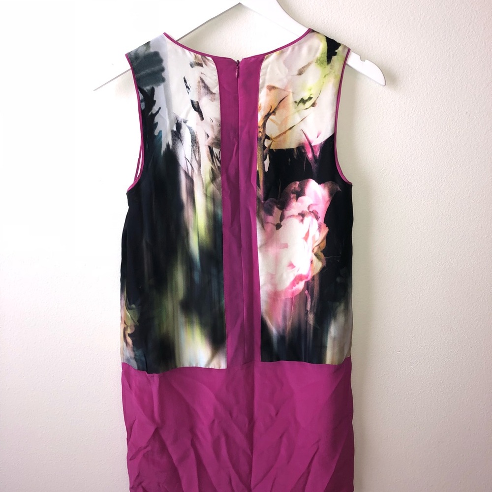 Watercolor silk shift dress - Picture 5 of 6